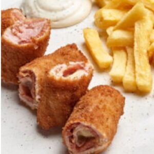 Flamenquín con patatas